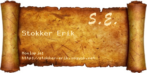 Stokker Erik névjegykártya